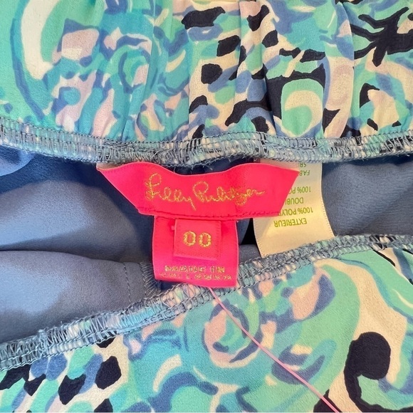 NWT Lilly Pulitzer MYLEE Tie Front Skort in Light Aqua SPRITZ Size 00 Ret.$78 - Picture 7 of 7